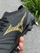 [PRONTA ENTREGA] CHUTEIRA MIZUNO MORELIA NEO III JAPAN TRAVA MISTA - PRETA E DOURADA