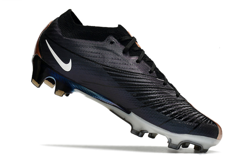 CHUTEIRA NIKE AIR ZOOM MERCURIAL VAPOR 15 ELITE CAMPO "2001" - PRETA E COBRE