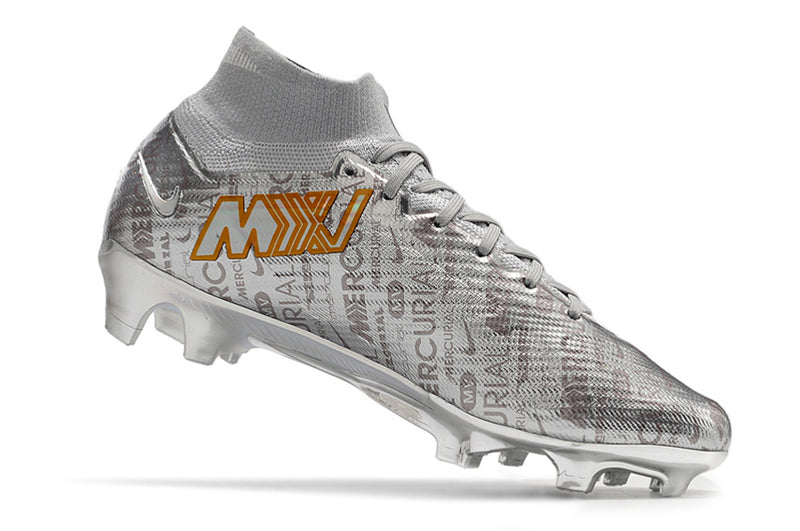 CHUTEIRA NIKE AIR ZOOM MERCURIAL SUPERFLY 9 ELITE CAMPO "XXV" - PRATA