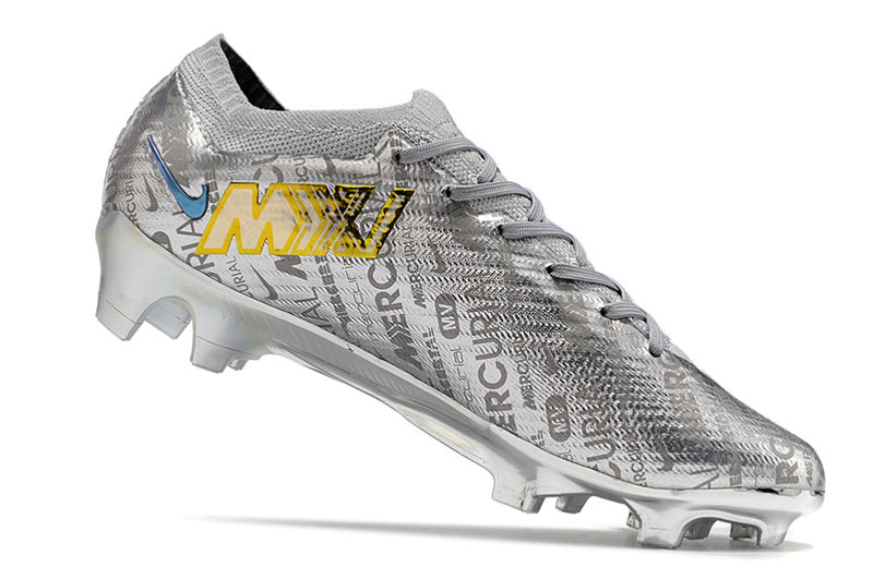 CHUTEIRA NIKE AIR ZOOM MERCURIAL VAPOR 15 ELITE CAMPO "25 ANOS" - PRATA
