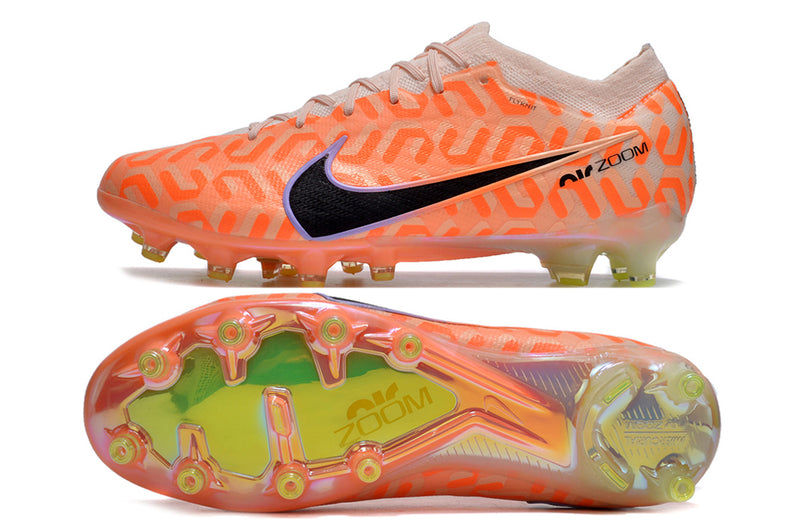 CHUTEIRA NIKE AIR ZOOM MERCURIAL VAPOR 15 ELITE CAMPO (AG) "UNITED" - LARANJA E PRETA