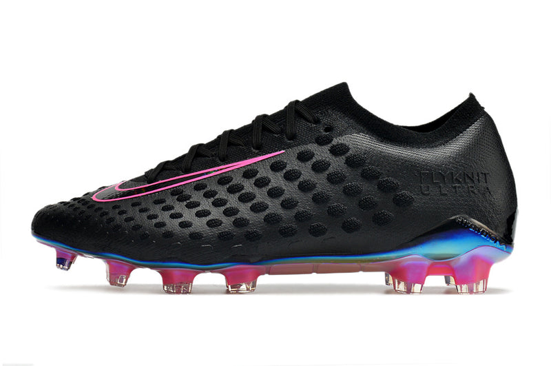 CHUTEIRA NIKE PHANTOM ULTRA VENOM ELITE CAMPO - PRETA E ROSA