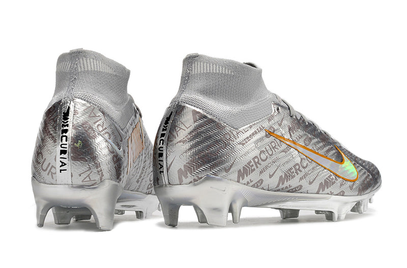 CHUTEIRA NIKE AIR ZOOM MERCURIAL SUPERFLY 9 ELITE CAMPO "XXV" - PRATA