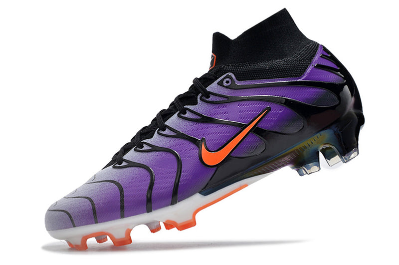 CHUTEIRA NIKE AIR ZOOM MERCURIAL SUPERFLY 9 ELITE CAMPO " AIR MAX TN" - ROXA E PRETA