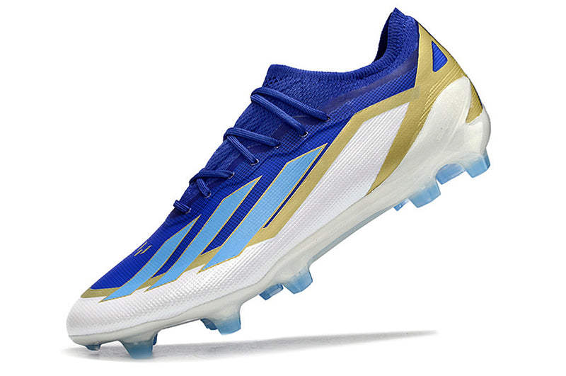 CHUTEIRA ADIDAS X CRAZYFAST.1 CAMPO "SPARK GEN10" - AZUL E BRANCA