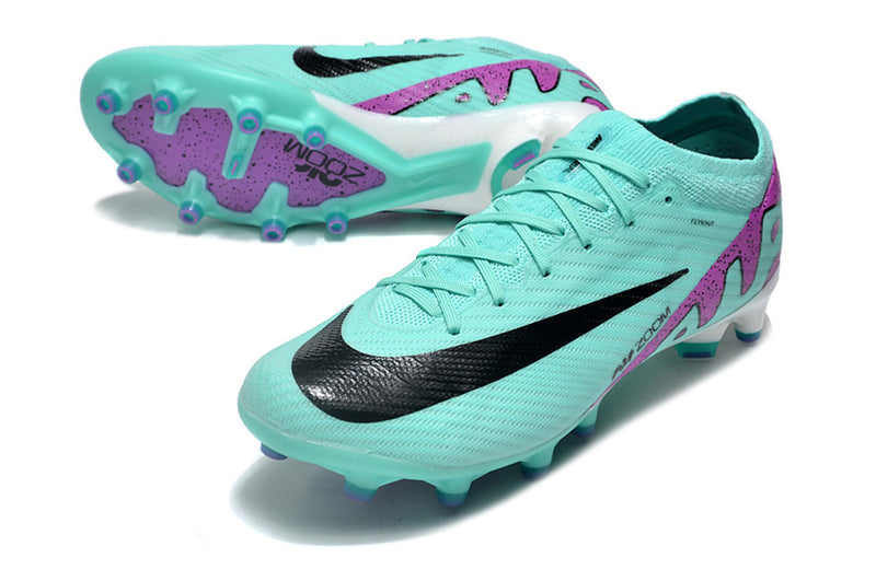 CHUTEIRA NIKE AIR ZOOM MERCURIAL VAPOR 15 ELITE CAMPO (AG) "PEAK READY" - CIANO E ROXA