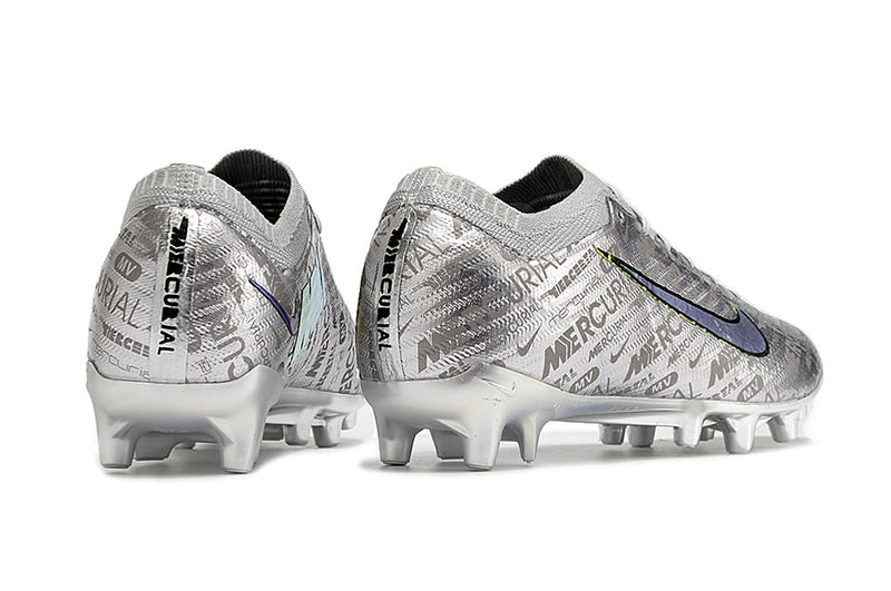 CHUTEIRA NIKE AIR ZOOM MERCURIAL VAPOR 15 ELITE CAMPO (AG) "25 ANOS" - PRATA