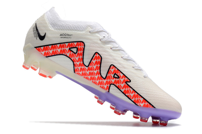 CHUTEIRA NIKE AIR ZOOM MERCURIAL VAPOR 15 ELITE CAMPO (AG) "DISRUPTION" - BRANCA E VERMELHA