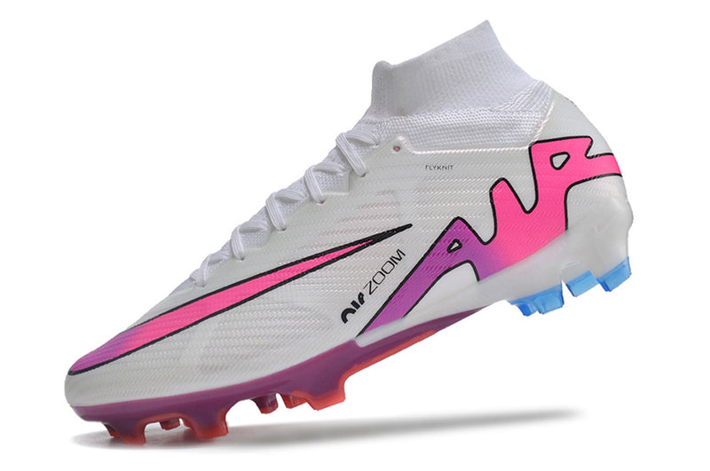 CHUTEIRA NIKE AIR ZOOM MERCURIAL SUPERFLY 9 ELITE CAMPO - BRANCA E VINHO
