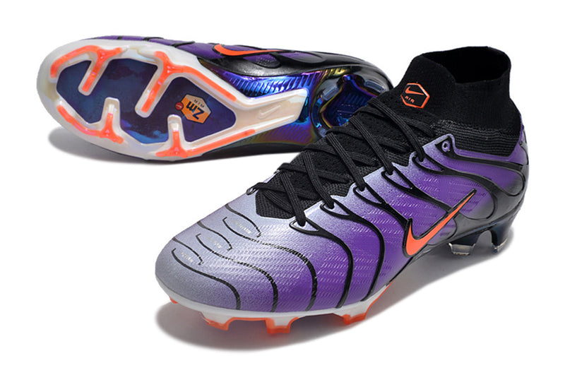 CHUTEIRA NIKE AIR ZOOM MERCURIAL SUPERFLY 9 ELITE CAMPO " AIR MAX TN" - ROXA E PRETA