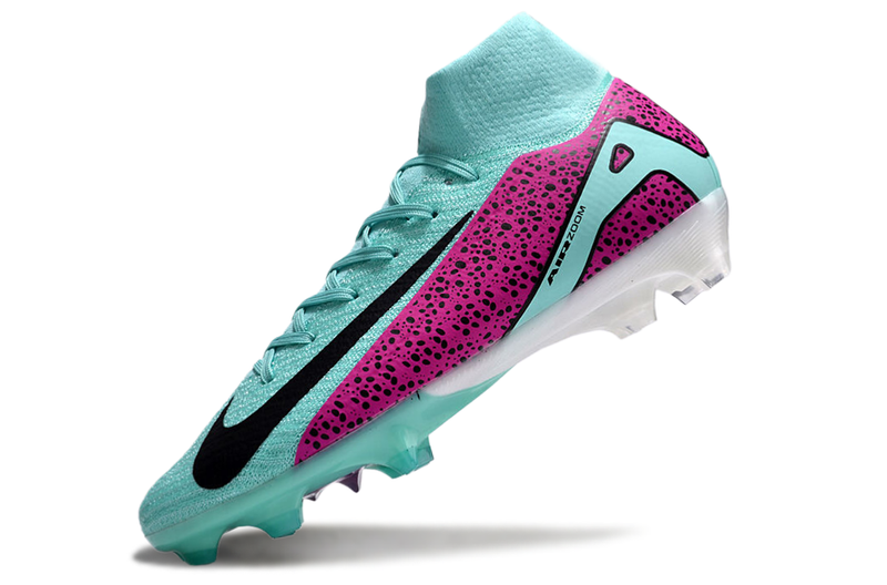 CHUTEIRA NIKE AIR ZOOM MERCURIAL SUPERFLY 10 ELITE CAMPO - CIANO E ROXA