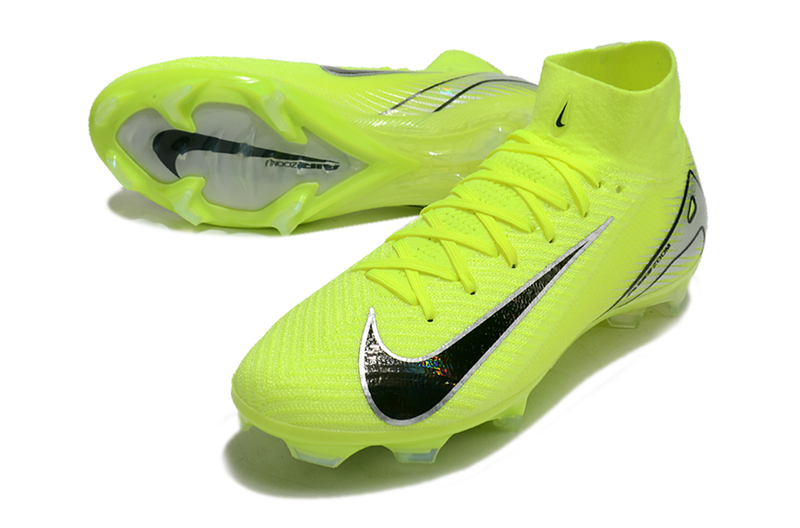 CHUTEIRA NIKE AIR ZOOM MERCURIAL SUPERFLY 10 ELITE CAMPO "MAD VOLTAGE" - VERDE FLUORESCENTE