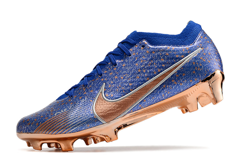 CHUTEIRA NIKE AIR ZOOM MERCURIAL VAPOR 15 ELITE CAMPO - AZUL E COBRE
