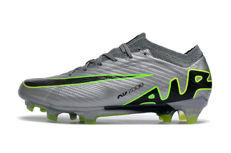 CHUTEIRA NIKE AIR ZOOM MERCURIAL VAPOR 15 ELITE CAMPO - CINZA E VERDE