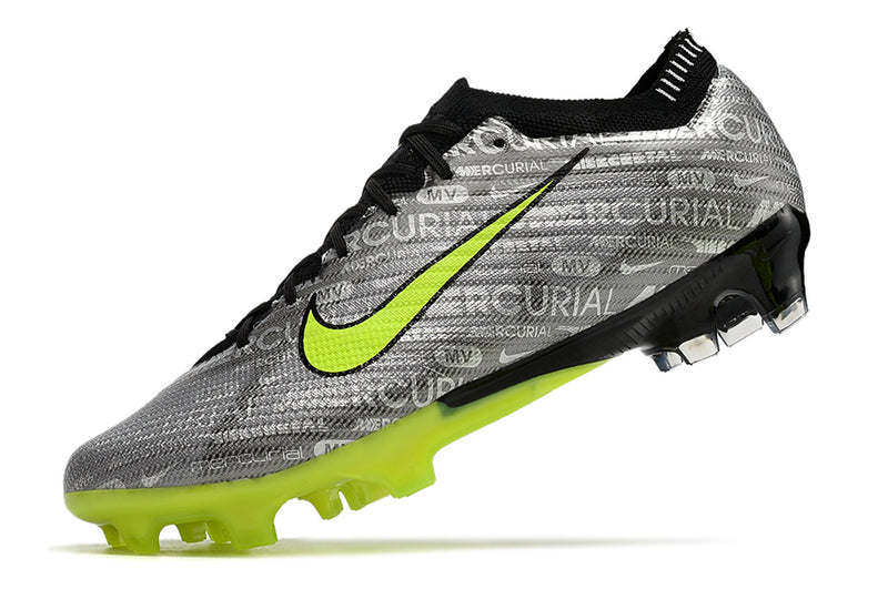 CHUTEIRA NIKE AIR ZOOM MERCURIAL VAPOR 15 ELITE CAMPO "XXV" - CINZA E VERDE