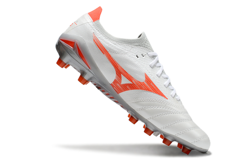 CHUTEIRA MIZUNO MORELIA NEO IV JAPAN CAMPO - CINZA E VERMELHA