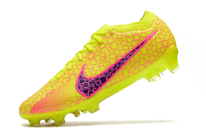 CHUTEIRA NIKE AIR ZOOM MERCURIAL VAPOR 15 ELITE CAMPO - AMARELA E ROSA
