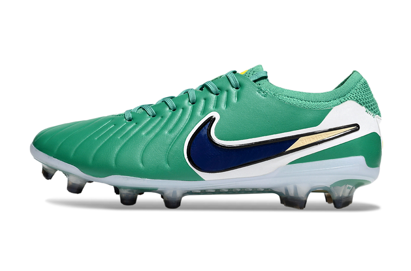 CHUTEIRA NIKE TIEMPO LEGEND 10 ELITE CAMPO "FEAR NOTHING" - VERDE E AZUL