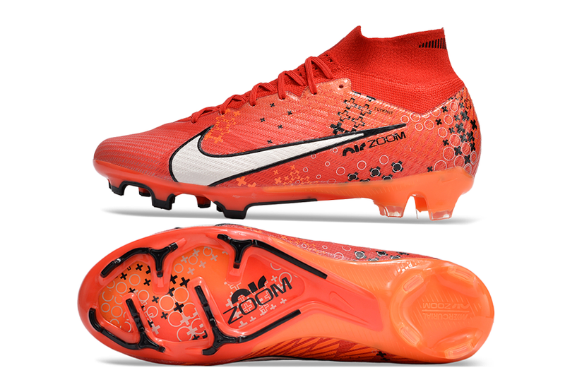 CHUTEIRA NIKE AIR ZOOM MERCURIAL SUPERFLY 9 ELITE CAMPO "DREAM SPEED 7" - VERMELHA E PRETA