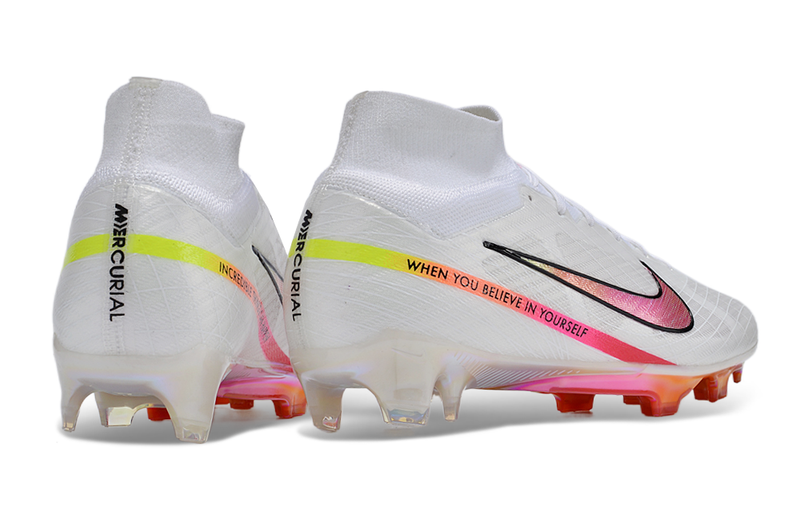 CHUTEIRA NIKE AIR ZOOM MERCURIAL SUPERFLY 9 ELITE CAMPO "RASHFORD" - BRANCA