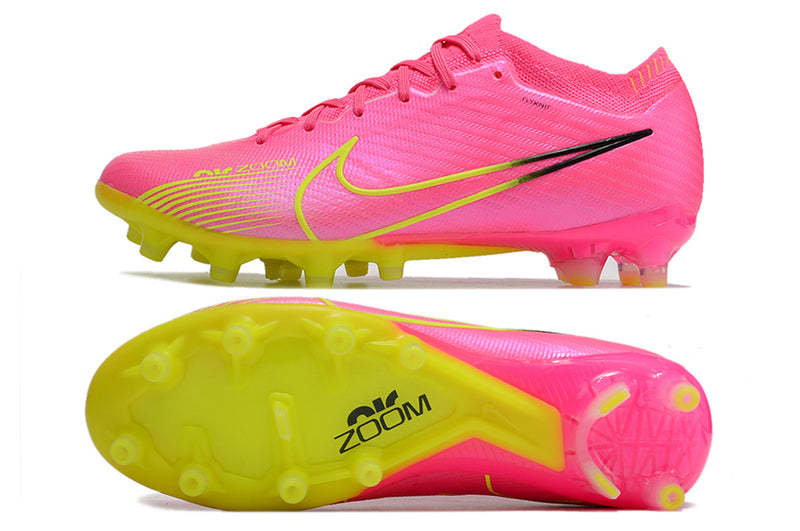 CHUTEIRA NIKE AIR ZOOM MERCURIAL VAPOR 15 ELITE CAMPO (AG) "LUMINOUS" -ROSA E AMARELA