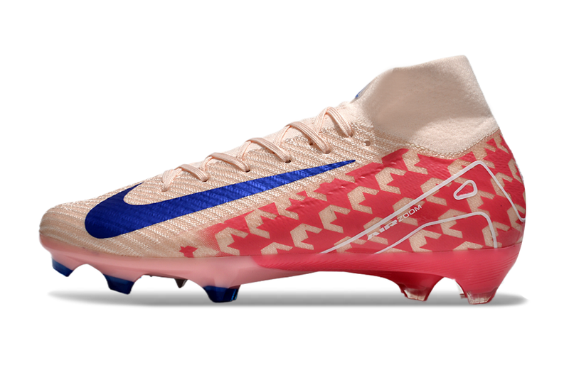 CHUTEIRA NIKE AIR ZOOM MERCURIAL SUPERFLY 10 ELITE CAMPO - ROSA E AZUL