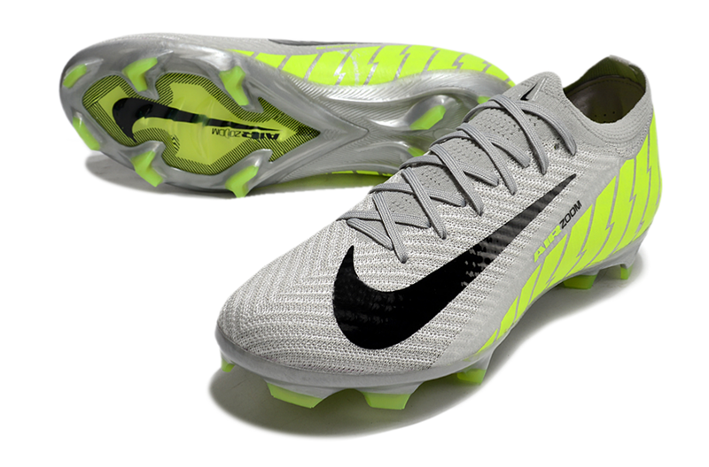 CHUTEIRA NIKE AIR ZOOM MERCURIAL VAPOR 16 ELITE CAMPO - CINZA E VERDE FLUORESCENTE