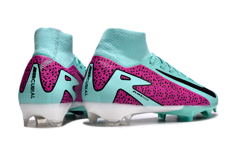 CHUTEIRA NIKE AIR ZOOM MERCURIAL SUPERFLY 10 ELITE CAMPO - CIANO E ROXA