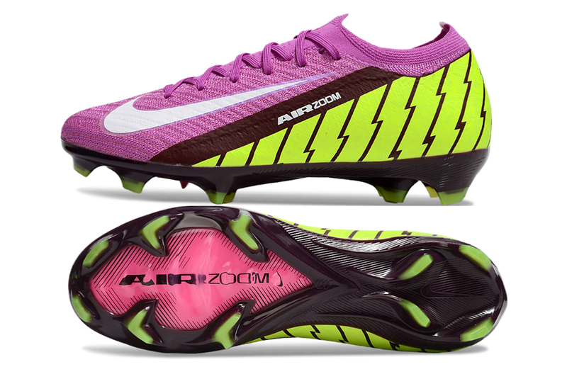CHUTEIRA NIKE AIR ZOOM MERCURIAL VAPOR 16 ELITE CAMPO - ROXA E VERDE FLUORESCENTE