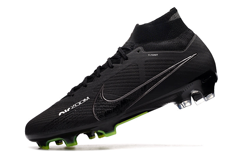 CHUTEIRA NIKE AIR ZOOM MERCURIAL SUPERFLY 9 ELITE CAMPO "SHADOW" - PRETA E VERDE
