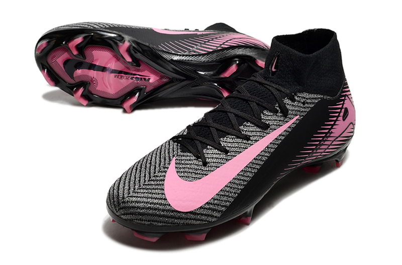CHUTEIRA NIKE AIR ZOOM MERCURIAL SUPERFLY 10 ELITE CAMPO - PRETA E ROSA