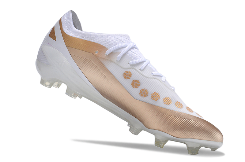 CHUTEIRA ADIDAS X CRAZYFAST.1 CAMPO - BRANCA E BEGE