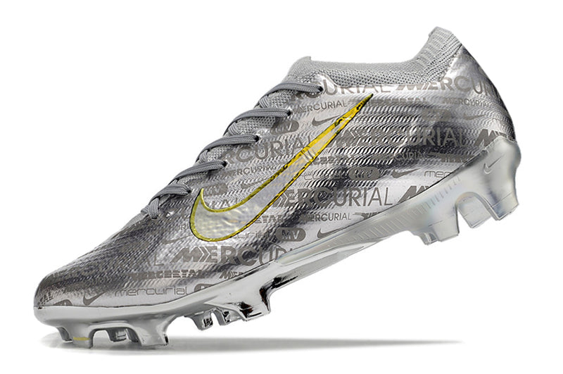 CHUTEIRA NIKE AIR ZOOM MERCURIAL VAPOR 15 ELITE CAMPO "25 ANOS" - PRATA