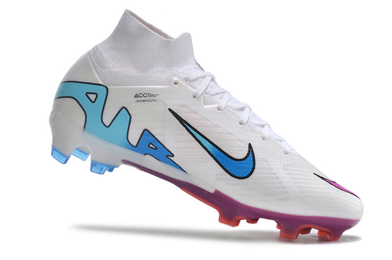CHUTEIRA NIKE AIR ZOOM MERCURIAL SUPERFLY 9 ELITE CAMPO - BRANCA E VINHO