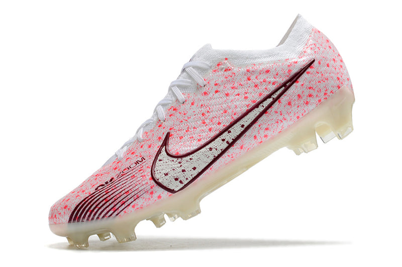 CHUTEIRA NIKE AIR ZOOM MERCURIAL VAPOR 15 ELITE CAMPO - BRANCA E ROSA