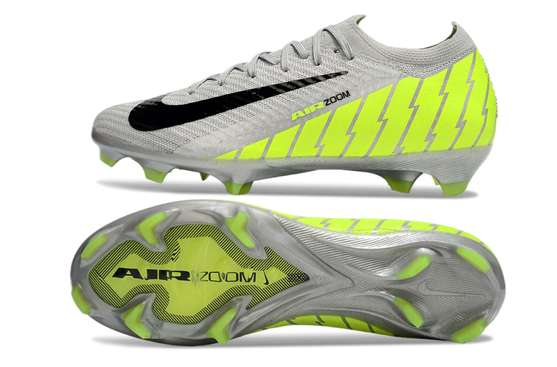 CHUTEIRA NIKE AIR ZOOM MERCURIAL VAPOR 16 ELITE CAMPO - CINZA E VERDE FLUORESCENTE