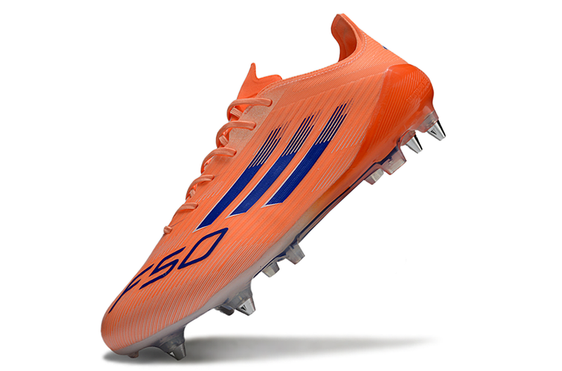 ADIDAS F50 ELITE TRAVA MISTA "CORAL BLAZE" - LARANJA E AZUL