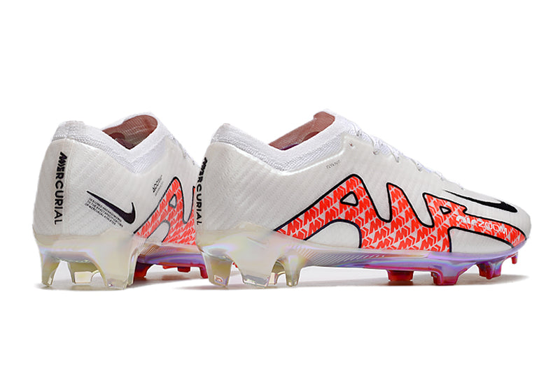 CHUTEIRA NIKE AIR ZOOM MERCURIAL VAPOR 15 ELITE CAMPO "DISRUPTION" - BRANCA E VERMELHO