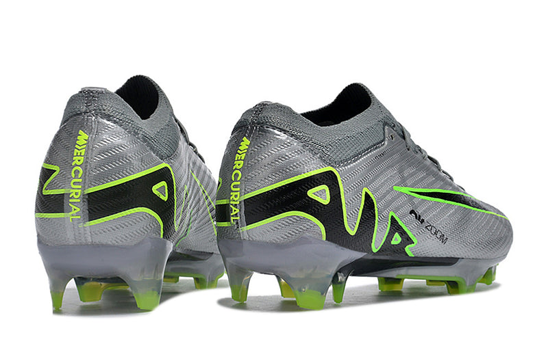 CHUTEIRA NIKE AIR ZOOM MERCURIAL VAPOR 15 ELITE CAMPO - CINZA E VERDE
