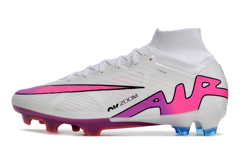 CHUTEIRA NIKE AIR ZOOM MERCURIAL SUPERFLY 9 ELITE CAMPO - BRANCA E VINHO