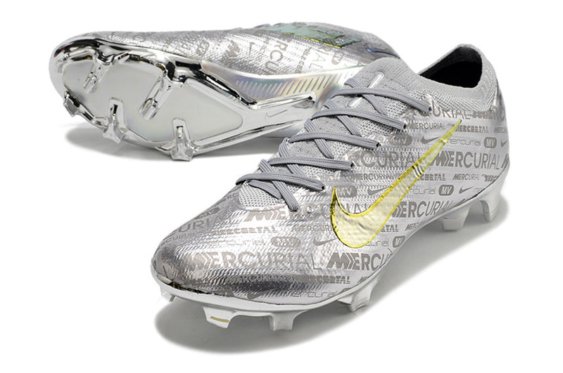 CHUTEIRA NIKE AIR ZOOM MERCURIAL VAPOR 15 ELITE CAMPO "25 ANOS" - PRATA