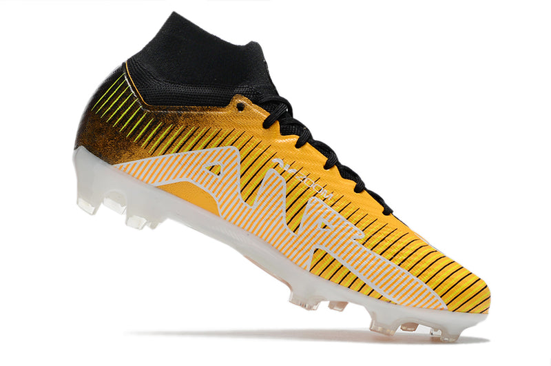 CHUTEIRA NIKE AIR ZOOM MERCURIAL SUPERFLY 9 ELITE CAMPO "MBAPPE" - AMARELA E PRETA
