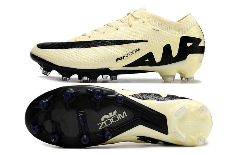 CHUTEIRA NIKE AIR ZOOM MERCURIAL VAPOR 15 ELITE CAMPO (AG) "MAD READY" - BEGE E PRETA