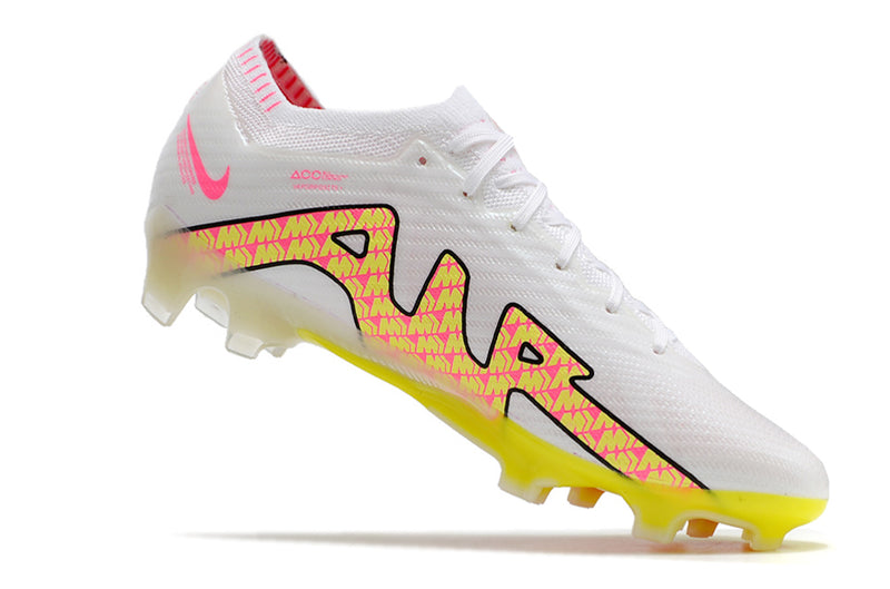 CHUTEIRA NIKE AIR ZOOM MERCURIAL VAPOR 15 ELITE CAMPO - BRANCA E AMARELA