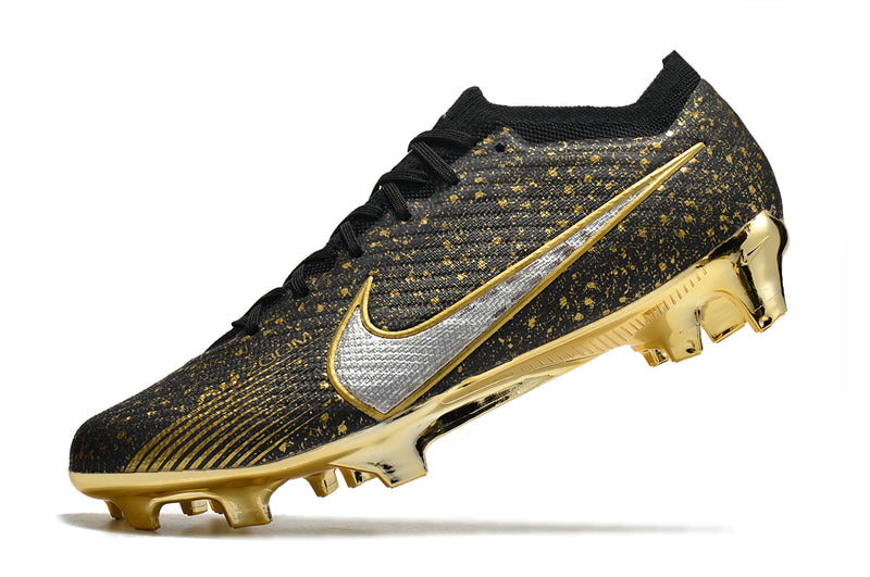 CHUTEIRA NIKE AIR ZOOM MERCURIAL VAPOR 15 ELITE CAMPO - PRETA E DOURADO