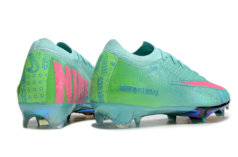 CHUTEIRA NIKE AIR ZOOM MERCURIAL VAPOR 16 ELITE CAMPO "COSMIC SPEED 2" - VERDE E ROSA