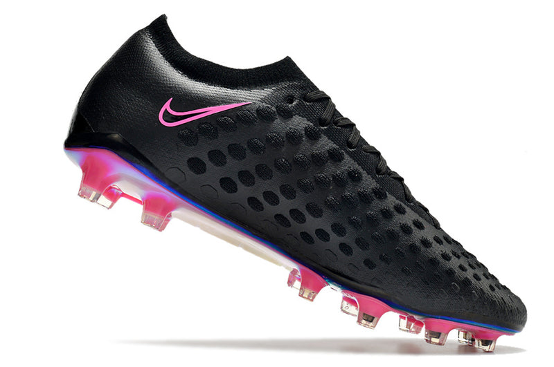 CHUTEIRA NIKE PHANTOM ULTRA VENOM ELITE CAMPO - PRETA E ROSA