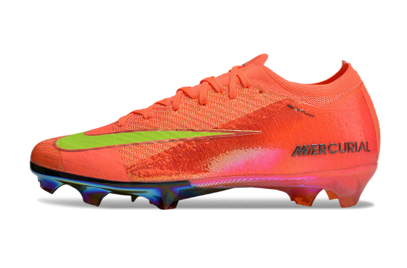 CHUTEIRA NIKE AIR ZOOM MERCURIAL VAPOR 16 ELITE CAMPO "COSMIC SPEED 2" - LARANJA E VERDE