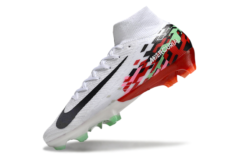 CHUTEIRA NIKE AIR ZOOM MERCURIAL SUPERFLY 10 ELITE CAMPO - BRANCA E VERMELHA