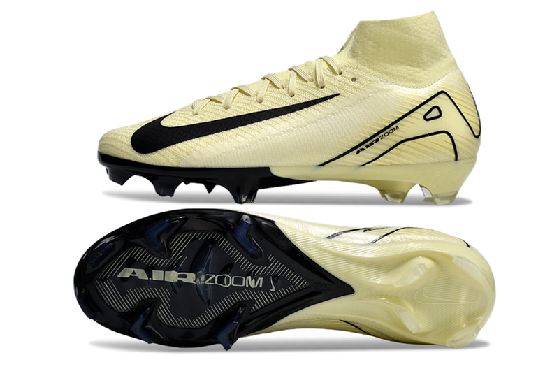CHUTEIRA NIKE AIR ZOOM MERCURIAL SUPERFLY 10 ELITE CAMPO - BEGE E PRETA
